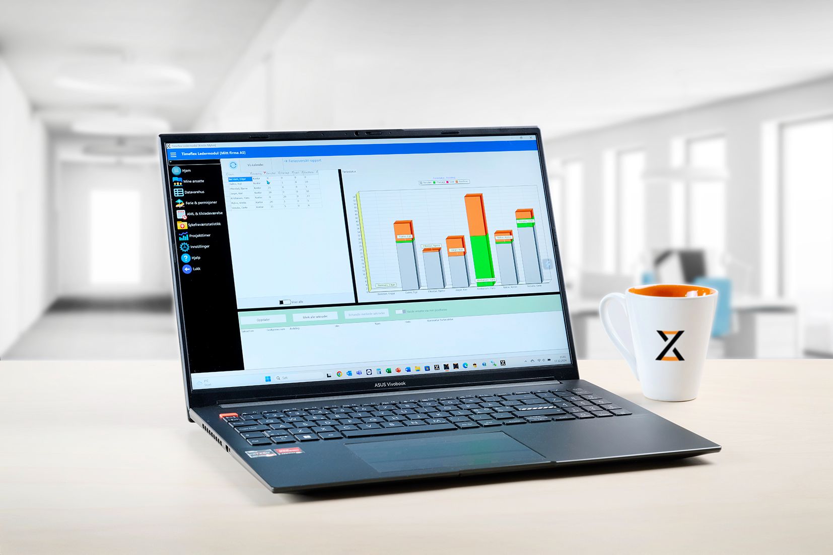 Ledere har full oversikt med ledermodulen i Timeflex